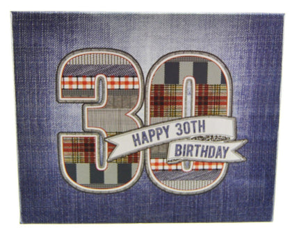 Laura Darrington Denim Collection Wooden Picture Frame, 30th Birthday - 4