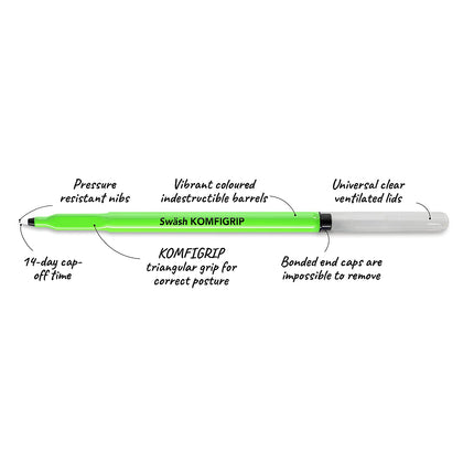 Swash Single Black Komfgrip Handwriting Pen