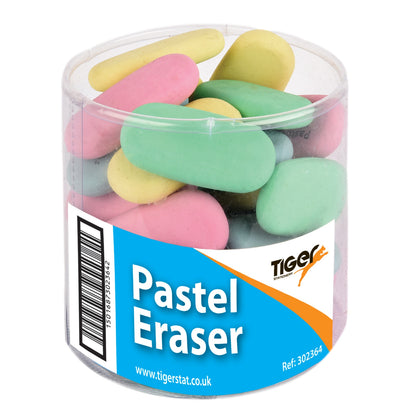 Tub of 36 Pastel Erasers