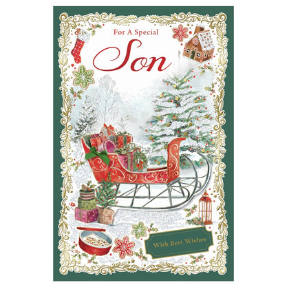 For a Special Son With Best Wishes Christmas Card