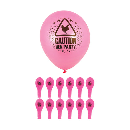 Balloons 23cm Hen Party With Print