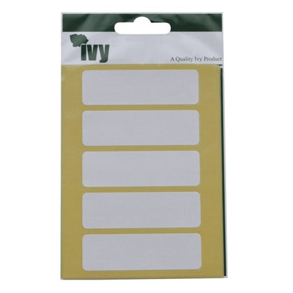 Pack of 35 White 19x63mm Rectangular Labels