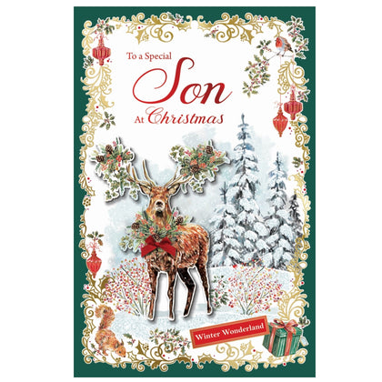 To a Special Son Winter Wonderland Design Christmas Card
