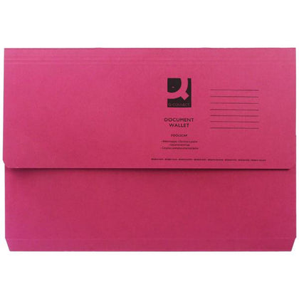 Pack of 50 Foolscap Red Document Wallets