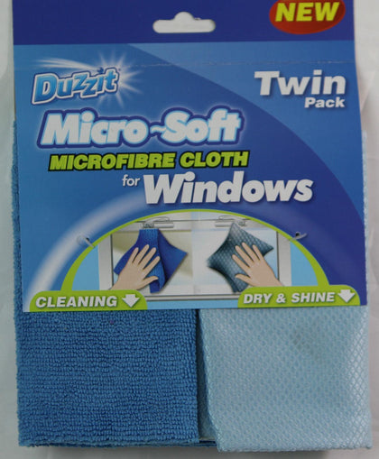 Duzzit Micro-Soft Window Cloth Twin Pack