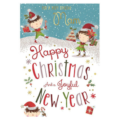 For a Special Mam Christmas and New Year Card