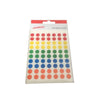 Pack of 560 Assorted Coloured 8mm Round Labels - Stickers