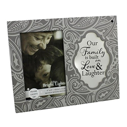 Love & Laughter Light Up Motion Sensor Photo Frame Bright Lights By Juliana Gifts