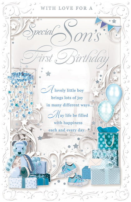 Special Son's First Birthday Opacity Card