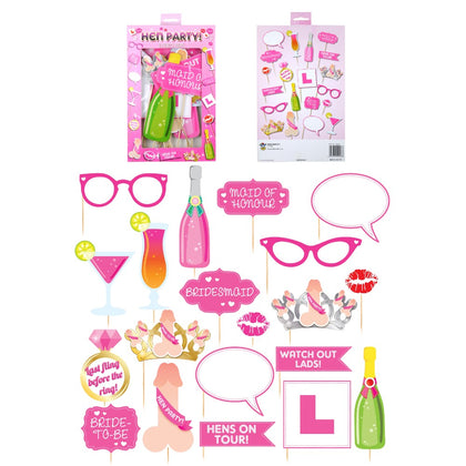 Pack of 20 Props Hen Party Photo
