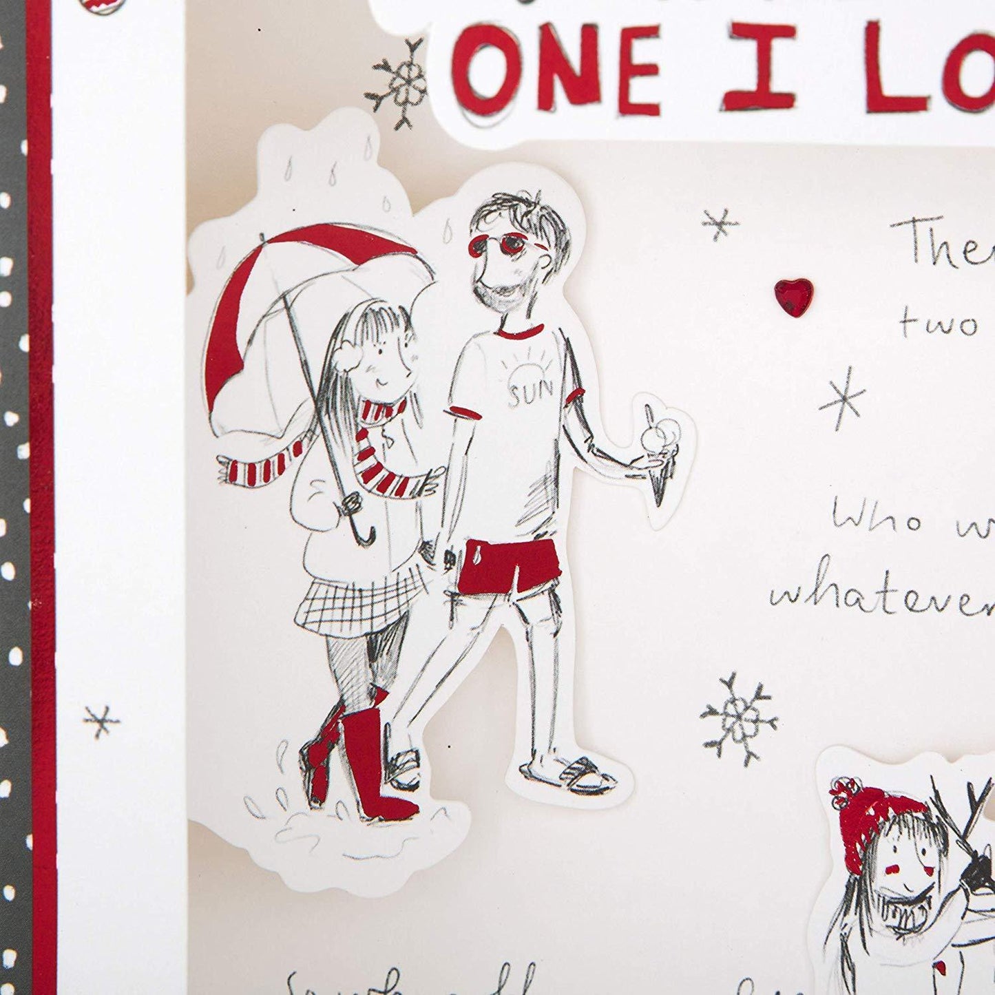 One I Love Christmas Card 'Pop Out'
