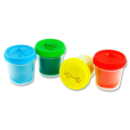 Pack of 4 140g Pots Moulding Clay With Mould Lid by World of Colour