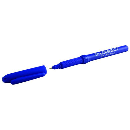 Pack of 10 0.4mm Fineliner Blue Pens