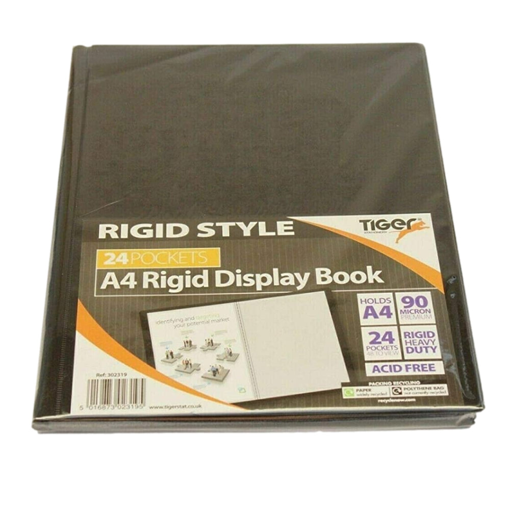 A4 Rigid Display Book with 24 Pockets