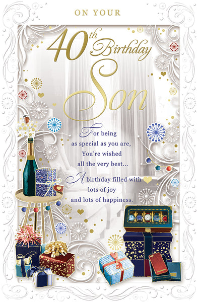 Male Birthday Cards - Special Happy SMRBirthday Card For Blue And Gold Foil Birthday Gift For - View #11