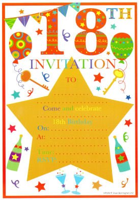 18th Birthday Party Invitations - 20 Pack
