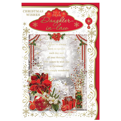 To a Dear Daughter In Law Simply Beautiful Wishes Verse Christmas Card