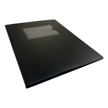 A5 Black Flexible Cover 20 Pocket Display Book