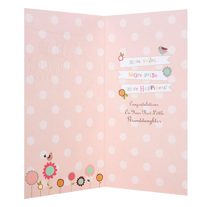 On the Birth of Your Baby Granddaughter Congratulation Card