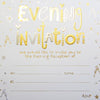 Pack of 10 Luxury Evening Invitation Card Sheets