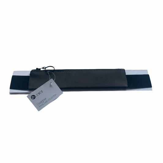 Black Satin Look Long Banded Book Mark Pencil Case by Jakar