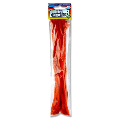 Pack of 25 Orange Pipe Cleaners by Crafty Bitz