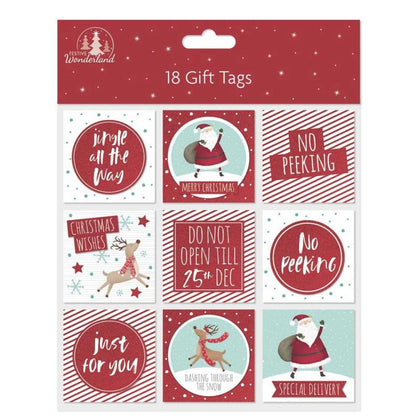 Pack of 18 Tip On North Pole Christmas Gift Tags