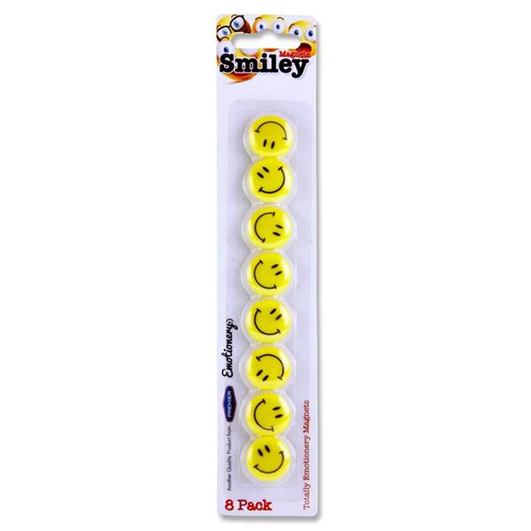 Pack of 8 20mm Round Smiley Magnets by Emotionery– Choice Wholesale