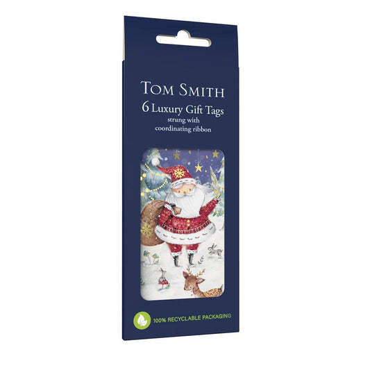 Pack of 6 Santa's Advanture Luxury Christmas Gift Tags