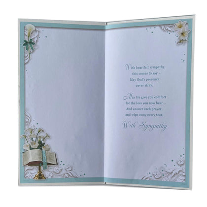 Loss of Father Floral Design Sympathy Opacity Card