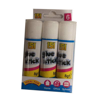 Pack of 6 8g Art and Crafts Glue Sticks