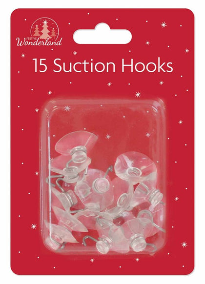 Pack of 15 Christmas Small Suction Hooks