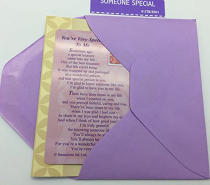 You`re Very Special To Me ....Wallet Card (Sentimental Keepsake Wallet / Purse Card)