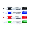 Pack of 4 Assorted Q-Connect Premium Whiteboard Markers Bullet Tip
