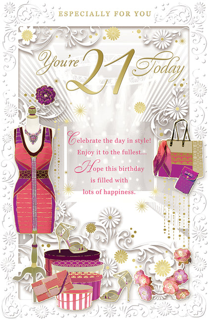 21 Today Open Female Birthday Opacity Card