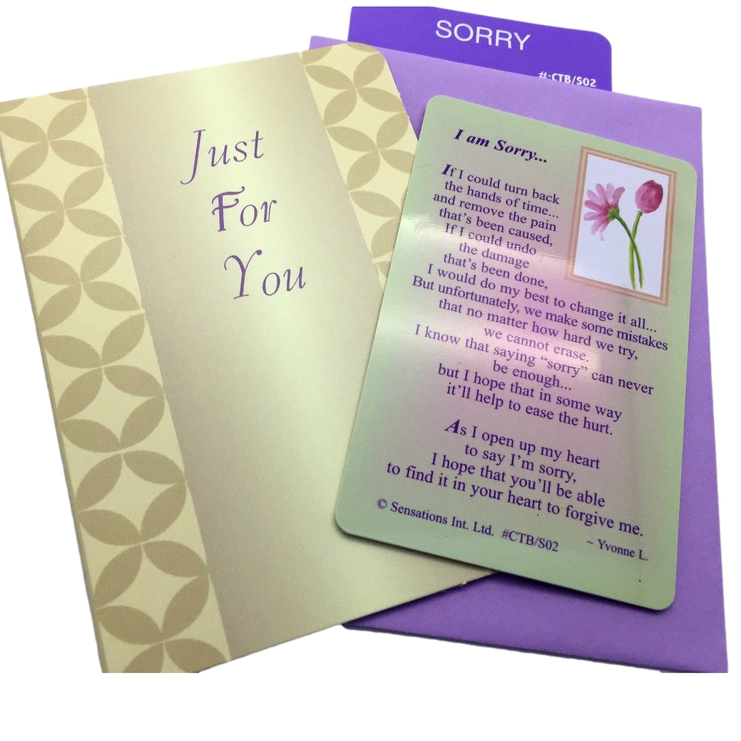 I am Sorry ..Wallet Card (Sentimental Keepsake Wallet / Purse Card)