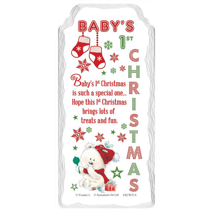 Baby's 1st Christmas Design Hanging Plaque