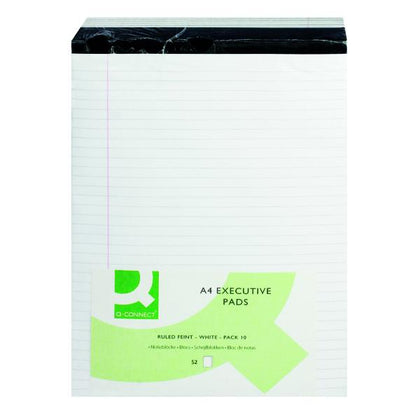 Pack of 10 A4 White 104 Pages Ruled Stitch Bound Executive Pad