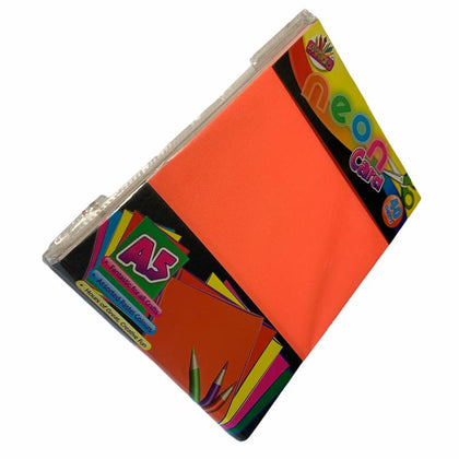 Pack of 40 A5 Assorted Colour Neon Card