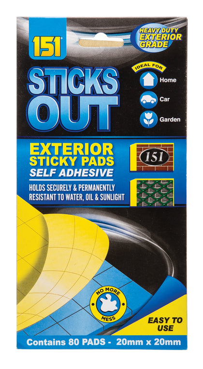 Pack of 80 Sticks Out Exterior Sticky Pads