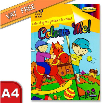 A4 48 Pages Colouring Book for Boys by World of Colour