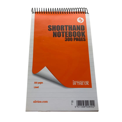 Silvine 300 Page Spiral Bound Shorthand Notebook Ruled