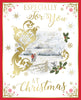Box of 24 Winter Wonderland Design Luxury Portrait Christmas Cards With Envelopes