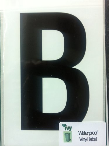 Waterproof Wheelie Bin Letter B Sticker