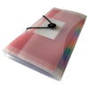 13 Part DL Rainbow Coloured Tabs Expanding File with Elastic Closure