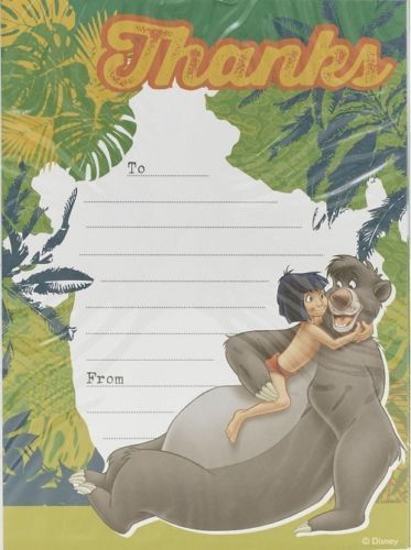 Pack of 20 Jungle Book Thank You Sheets