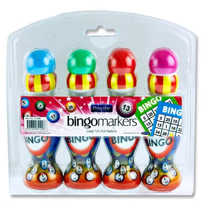 Pack of 4 Assorted Jumbo Bingo Markers by Pro:scribe