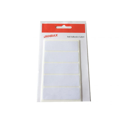 Pack of 35 White 19x63mm Rectangular Labels - Adhesive Stickers