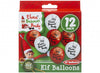 Pack of 12 10" Printed Elf Christmas Balloons