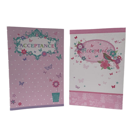 Open Acceptance Butterfly and Bird Design Card
